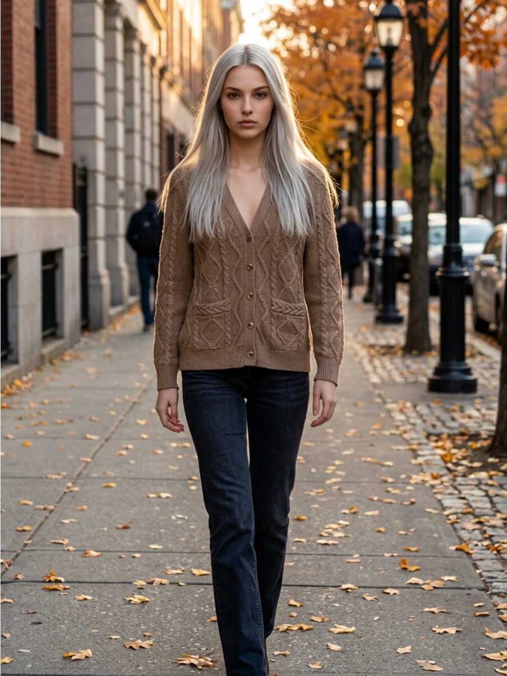 NWT Chunky Wool Knit Button Down Cardigan with pockets